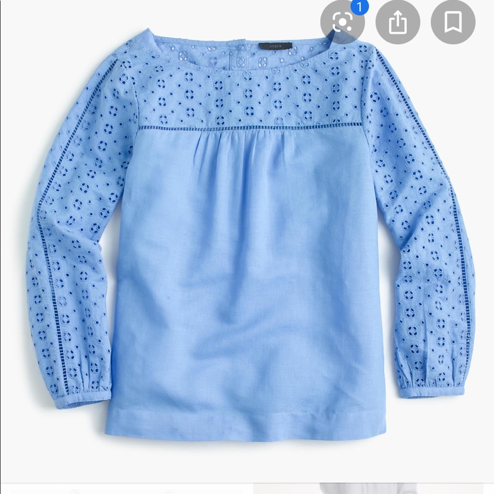 NAVY J crew boatneck top